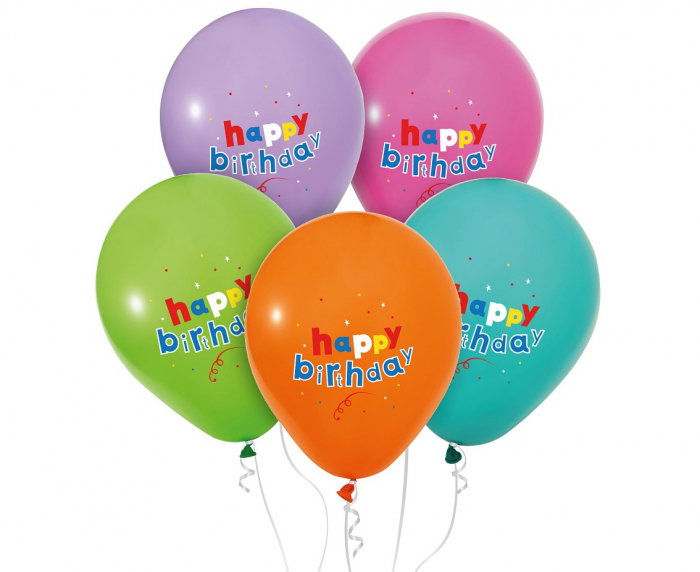 GOD BALOANE LATEX Happy Birthday, pastel, 30cm, 5/set GZ-HBK5 [1]