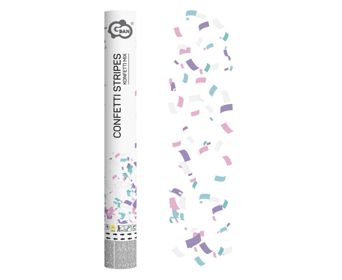 Tuba Confetti Pneumatica Pastel Mix 40cm KPMIX40-YK [1]