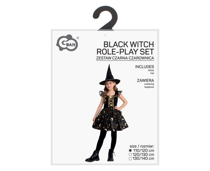 COSTUM PENTRU COPII 110/120CM VRAJITOARE, NEGRU SL-CA11 [5]