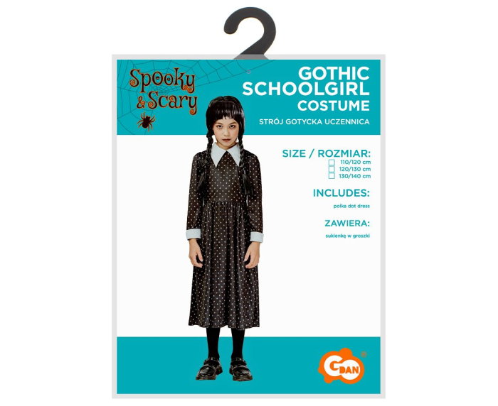 COSTUM PENTRU COPII 120/130CM GOTHIC SCHOOLGIRL SL-GG12 [2]