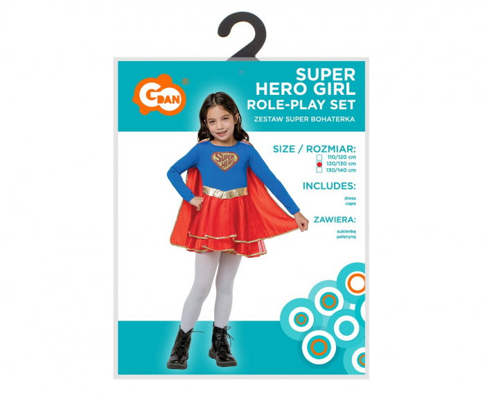 GOD COSTUM PENTRU COPII 120/130CM SUPER HERO GIRL SL-SA12 [3]