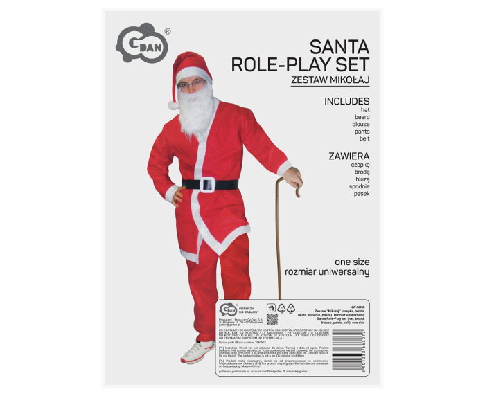 COSTUM PT ADULTI MOS CRACIUN MARIME UNICA ROSU NW-SDMI [3]