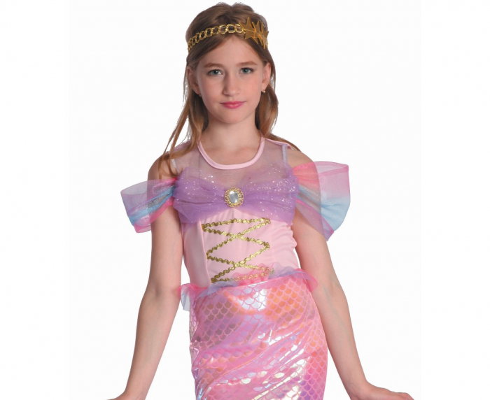 GOD COSTUM PT COPII 120/130 CM SIRENA ROZ SL-RS12 [2]