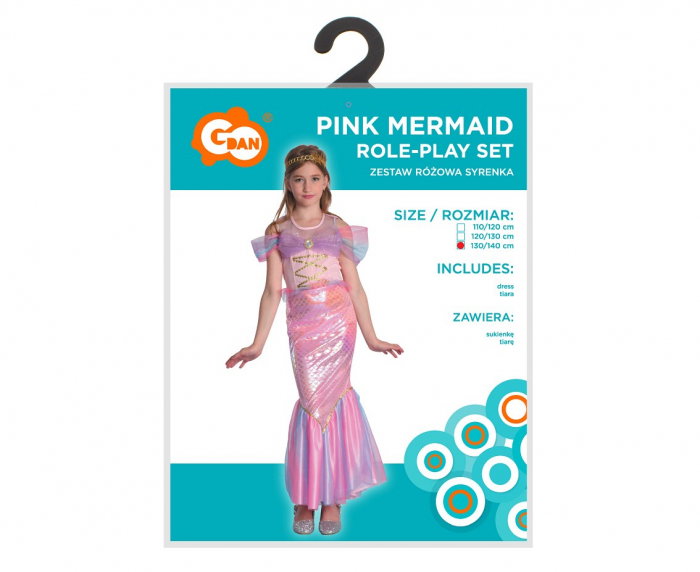GOD COSTUM PT COPII 130/140 CM SIRENA ROZ SL-RS13 [4]