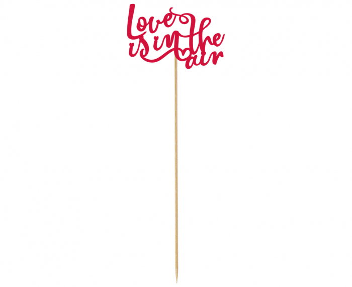GOD DECORATIUNI DIN LEMN PENTRU TORT Love is in the air, 10*30cm RV-DPLO [1]