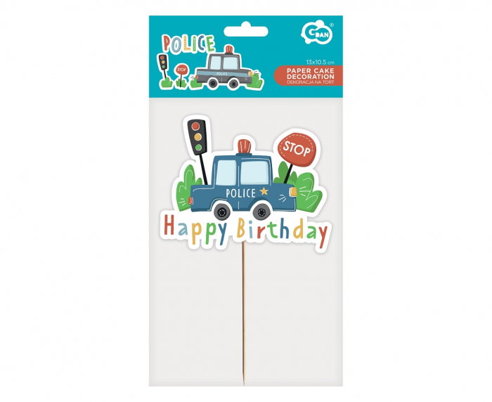 GOD DECORATIUNI DIN LEMN PENTRU TORT Police, 13x10.5cm RV-DPTP [2]