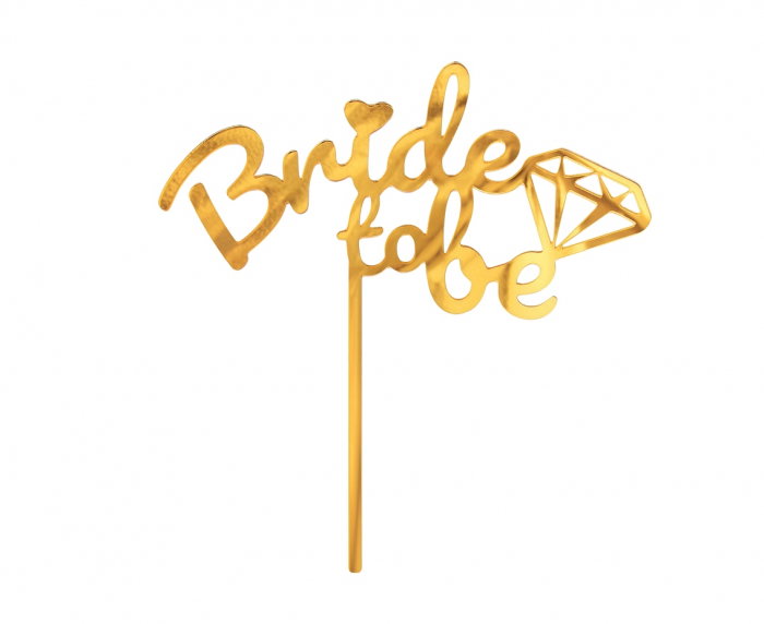 GOD DECORATIUNI PENTRU TORT Acrylic, Bride to Be, gold, 15*16cm PF-DABB [1]