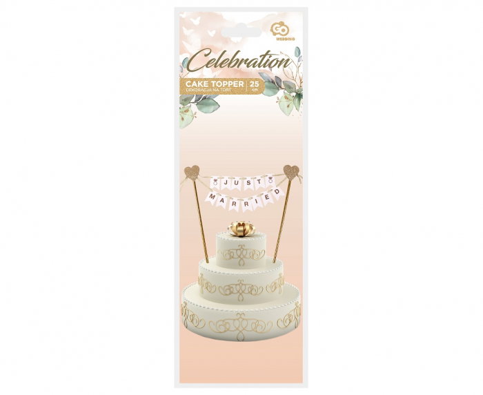 GOD DECORATIUNI PENTRU TORT W&C Just Married, 25cm QT-DTJM [2]