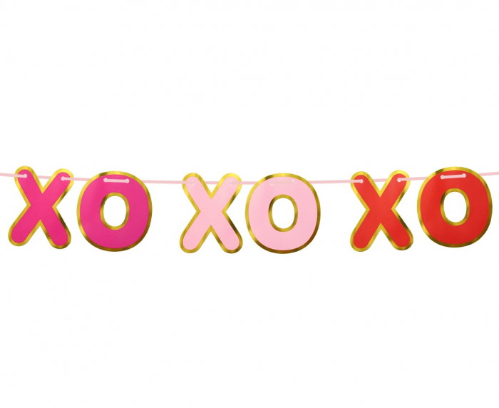 GOD GHIRLANDA DIN HARTIE XoXo, gold outline, 200cm PF-GPXO [3]