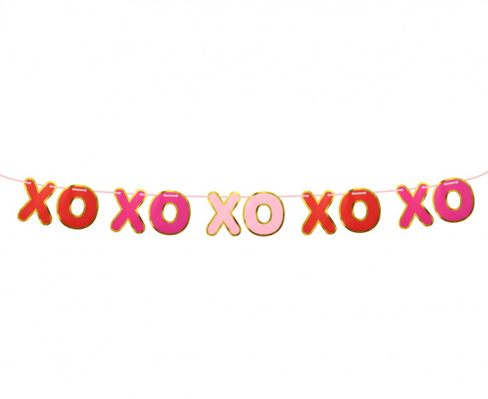 GOD GHIRLANDA DIN HARTIE XoXo, gold outline, 200cm PF-GPXO [2]