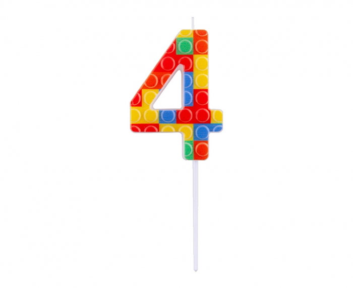 GOD LUMANARE TORT Number 4, blocks, multicolor BH-SPK4 [1]