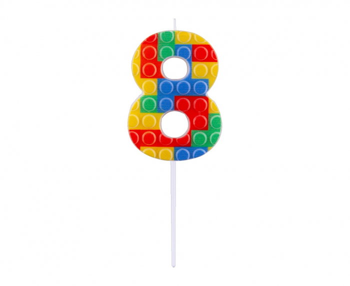 GOD LUMANARE TORT Number 8, blocks, multicolor BH-SPK8 [1]