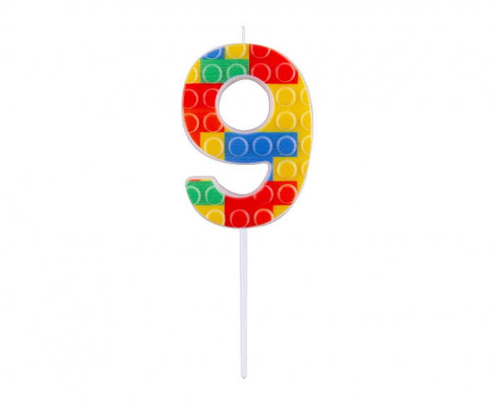 GOD LUMANARE TORT Number 9, blocks, multicolor BH-SPK9 [1]