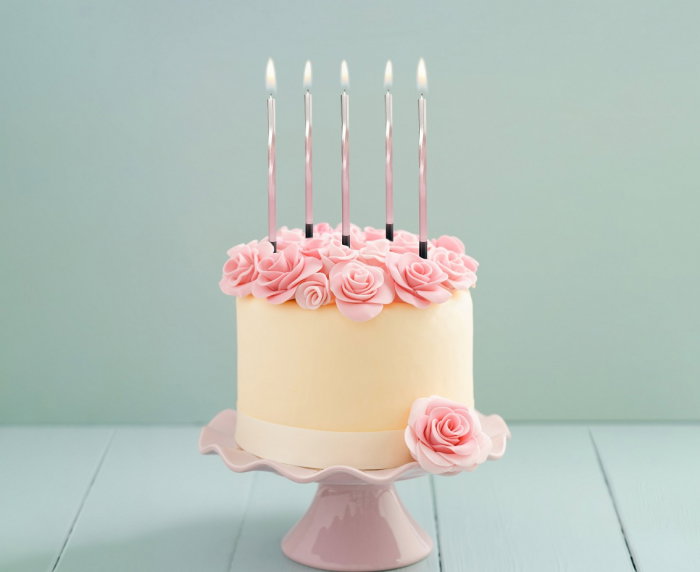 GOD LUMANARI TORT Ombre, pink/white, 15cm 5/set 7C-SSOR [2]