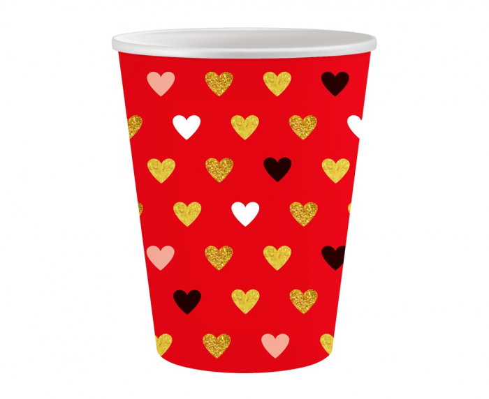 GOD PAHARE CARTON XOXO collection, red, 250ml 6/set PG-KXC6 [1]
