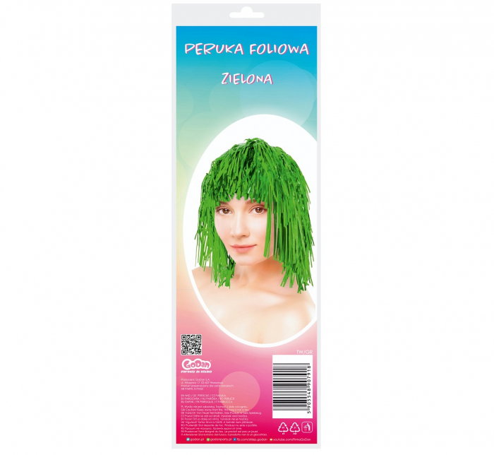 GOD PERUCA FOLIE ALUMINIU 35CM VERDE TW/GR [2]