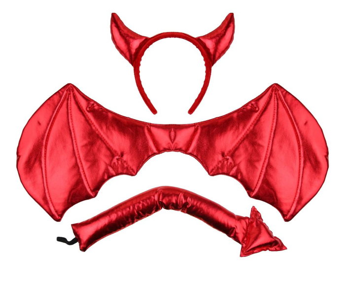 SET PARTY DIAVOL ROSU, CU COARNE, ARIPI SI COADA YH-ZDIC [2]