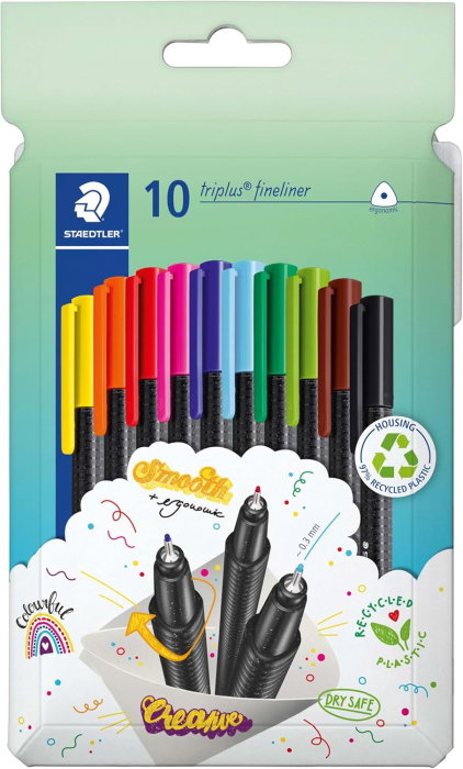GRI FINELINER STAEDTLER TRIPLUS 0.3 MM 10/SET 334C10 [1]