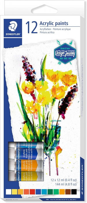 GRI CULORI ACRILICE STAEDTLER 12 TUBURI* 12ML STH-8500-C12 [1]