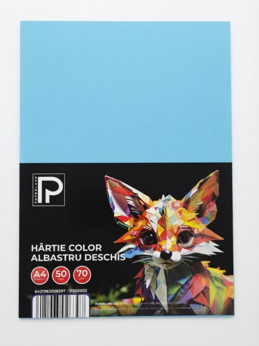 Hârtie Color A4 50/Set 70gr Albastru Deschis 11300032 Paperland [1]