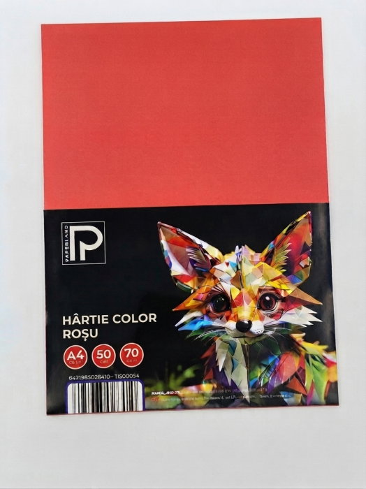 Hârtie Color A4 50/Set 70gr Roșu 11300034 Paperland [1]