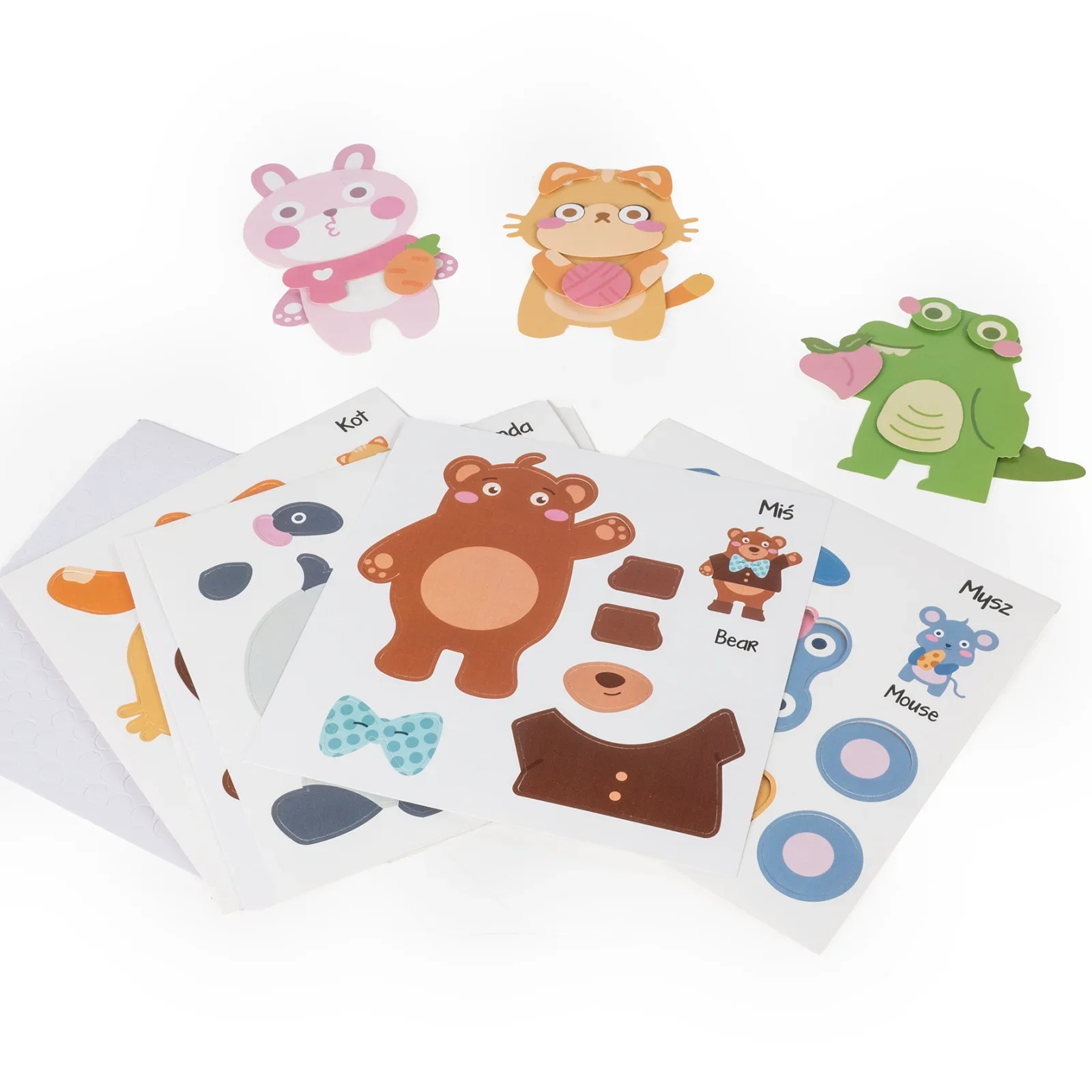 Joc Creativ 3D Kidea - Creează-ți 8 Animale din Carton [10]