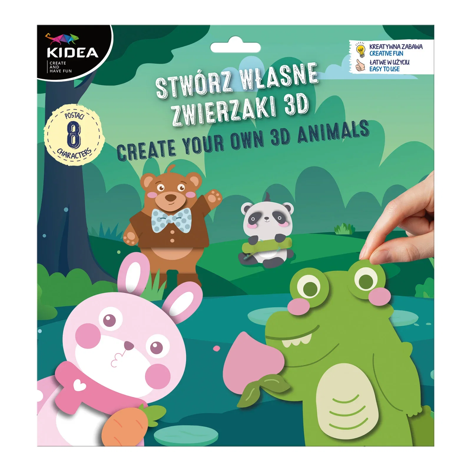 Joc Creativ 3D Kidea - Creează-ți 8 Animale din Carton [1]