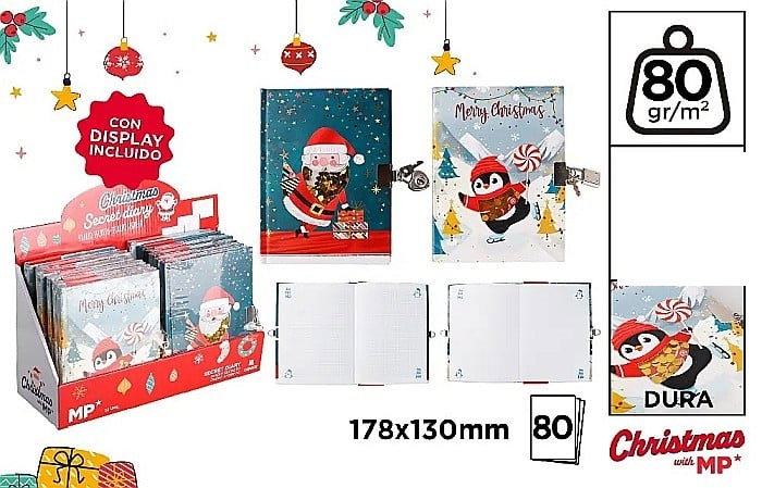JURNAL CU LACAT IPB 178*130MM 80F CERVANTES MERRY CHRISTMAS CH24078 [1]
