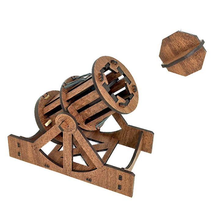 Kit Asamblare Lemn Mini Bombardierul lui Da Vinci 12cm 27327 - ipb.ro [2]