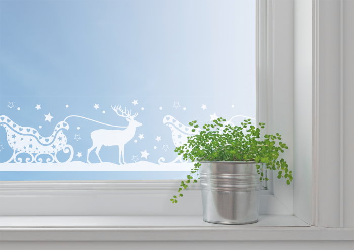 BANDA AUTOADEZIVA DECORATIVA FEREASTRA 200*7.5CM SANIE CU REN ALB 3584483 [3]