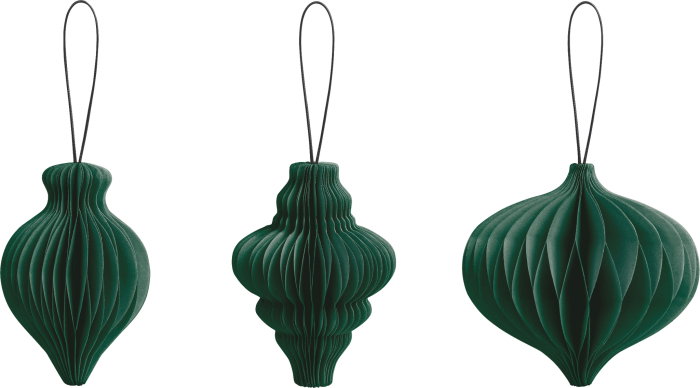 GLOB HARTIE 10CM 3/SET PICATURA TIP FAGURE VERDE INCHIS 4870728 [2]