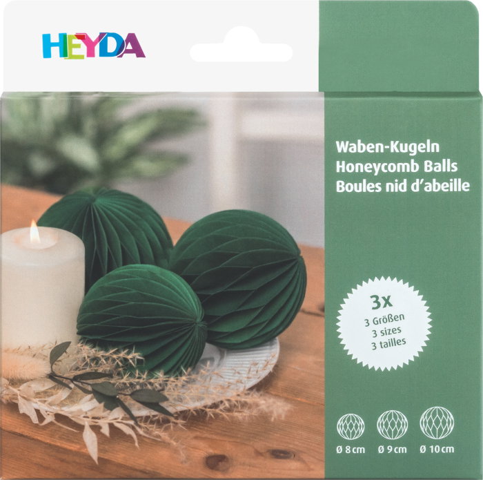 GLOB HARTIE 8-9-10CM 3/SET ROTUND TIP FAGURE VERDE INCHIS 4870718 [3]