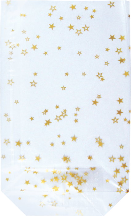 PUNGA CELOFAN HEYDA 95*160MM STELE AURII TRANSPARENT 10/SET 3089250 [1]