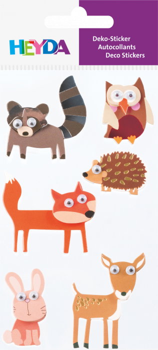 KP STICKER DECOR 7.5*16.5CM ANIMALE DIN PADURE 6 PCS 3780692 [1]