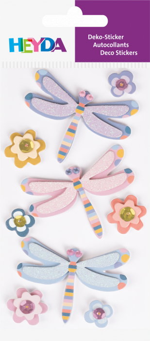 KP STICKER DECOR 7.5*16.5CM LIBELULE 9 PCS 3780606 [2]