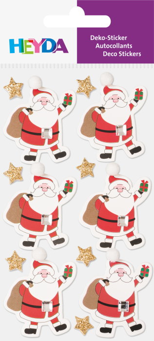 STICKER DECOR 7.5*16.5CM MOS CRACIUN 13PCS 3780723 [1]