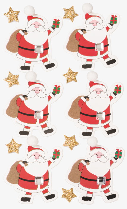STICKER DECOR 7.5*16.5CM MOS CRACIUN 13PCS 3780723 [2]