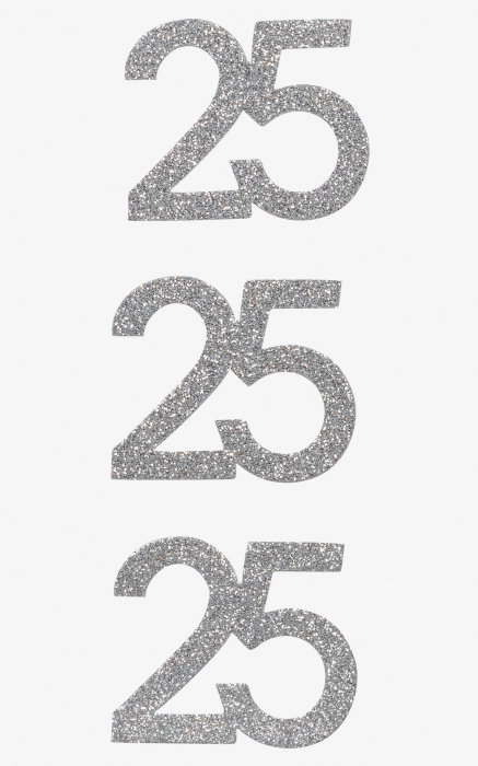 KP STICKER DECOR 7.5*16.5CM NR. 25 ARGINTIU GLITTER 3 PCS 3780740 [1]