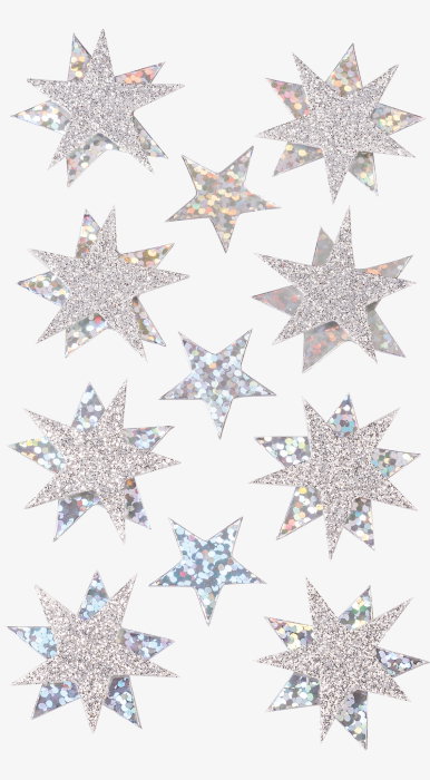 STICKER DECOR 7.5*16.5CM STELE ARGINTII 11PCS 3780705 [2]
