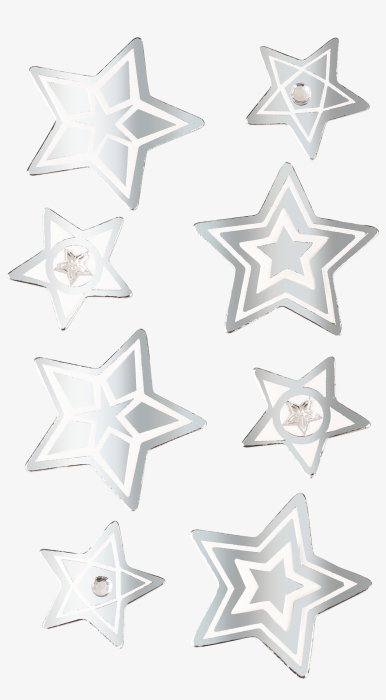 STICKER DECOR 7.5*16.5CM STELE ARGINTII 8PCS 3780668 [2]
