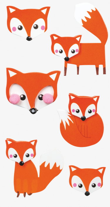 KP STICKER DECOR 7.5*16.5CM VULPE 6 PCS 3780714 [1]
