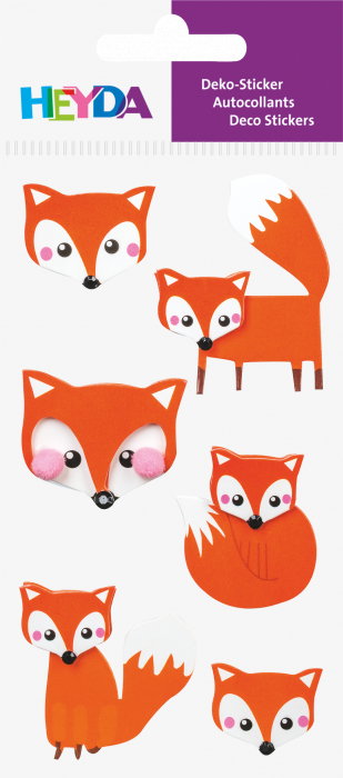 KP STICKER DECOR 7.5*16.5CM VULPE 6 PCS 3780714 [2]