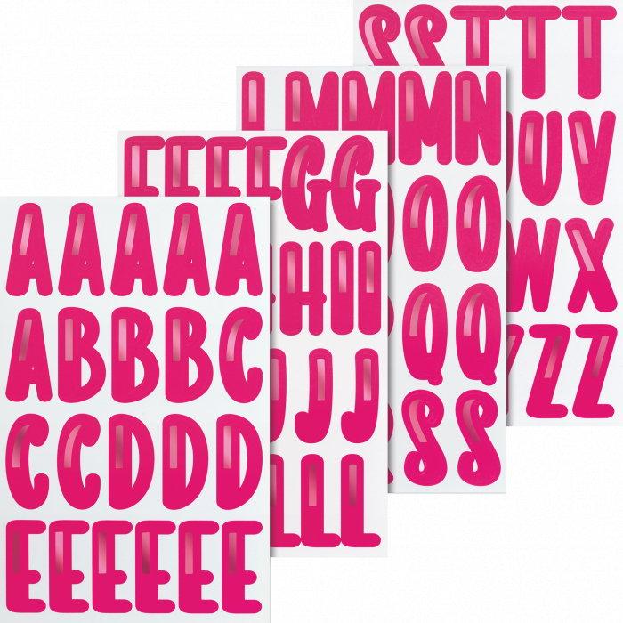 KP STICKER DECOR ALFABET 4 COLI/SET ROZ METALIC 3780826 [1]