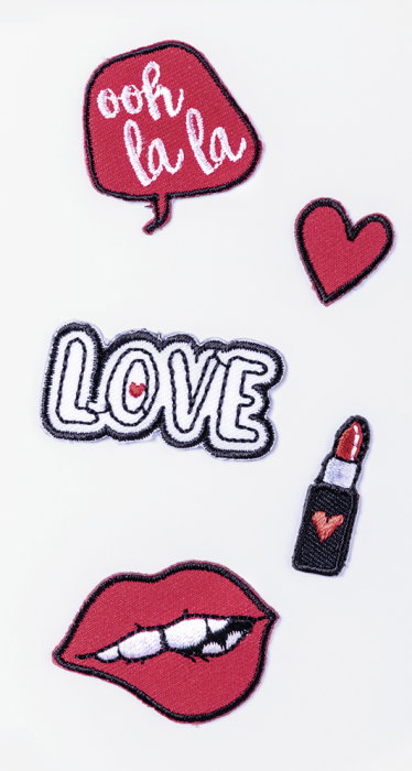 KP STICKERE TEXTILE 7.5*16.5CM LOVE 5 PCS 3782839 [1]