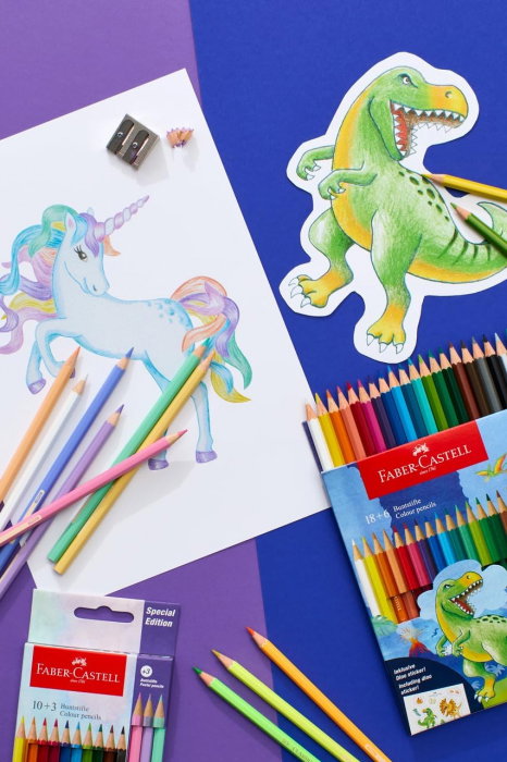 LEC CREIOANE COLORATE FABER-CASTELL 10+3 CULORI DINOZAURI FC111213 [3]