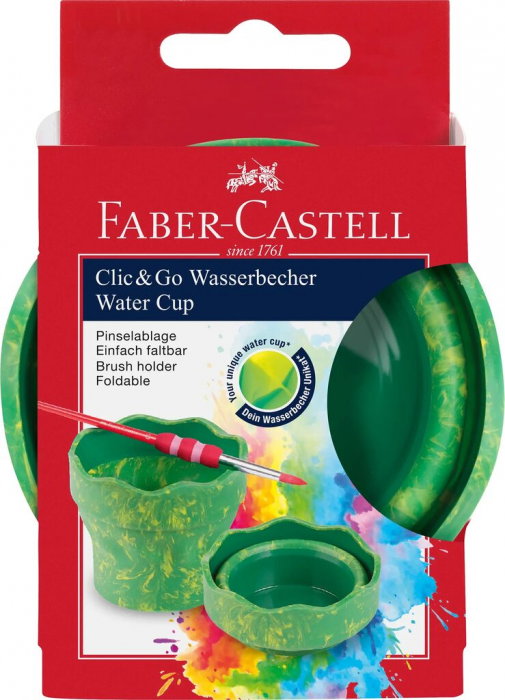 LEC PAHAR PICTURA FABER-CASTELL CLICK&GO DINOZAURI VERDE MARMORAT FC181528 [1]