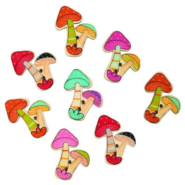 ACCESORII CREATIE CIUPERCI LEMN COLOR 10-12/SET A1210 [1]
