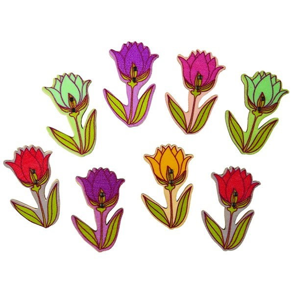 ACCESORII CREATIE LALELE LEMN COLOR 10-12/SET A1212 [1]