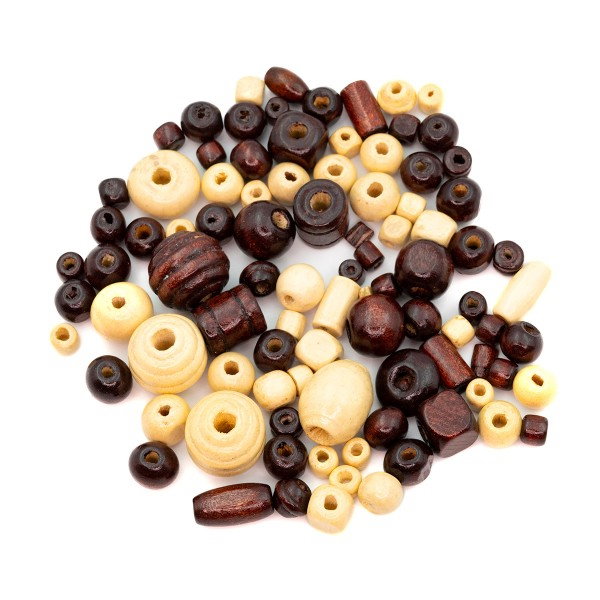 ACCESORII CREATIE  LEMN MARGELE NATUR 50-80 BUC A779 [1]