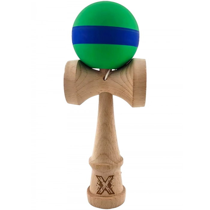 JOC LEMN KENDAMA 18CM RUBBER GRIP VERDE/ALBASTRU/VERDE J1896/162898 [3]